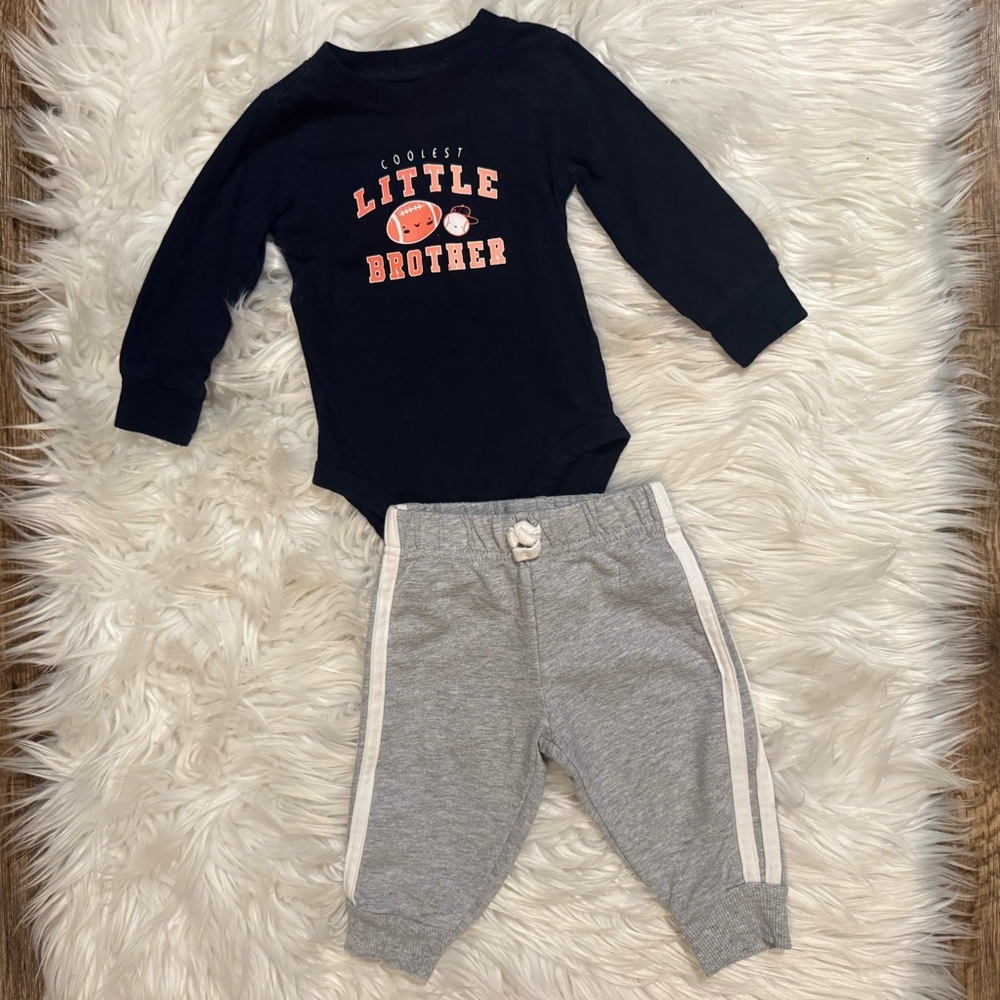 Carter’s Baby Boy 6M Little Brother Football Outfit Set